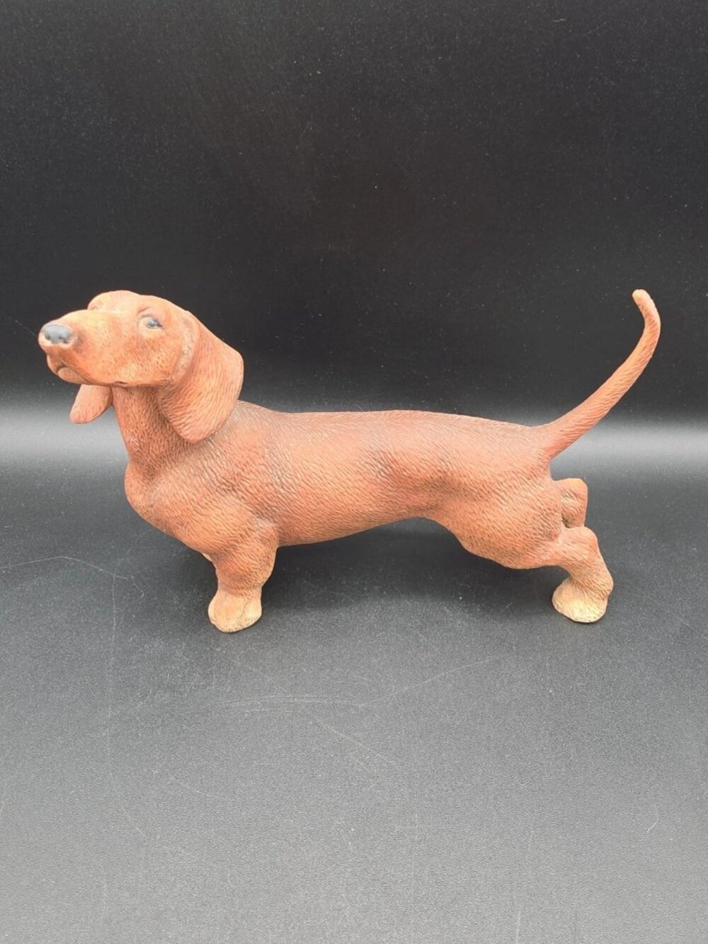 Andrea by Sadek Dachshund Figurine Porcelain Dog 7" x 5" Excellent Serial # 7733
